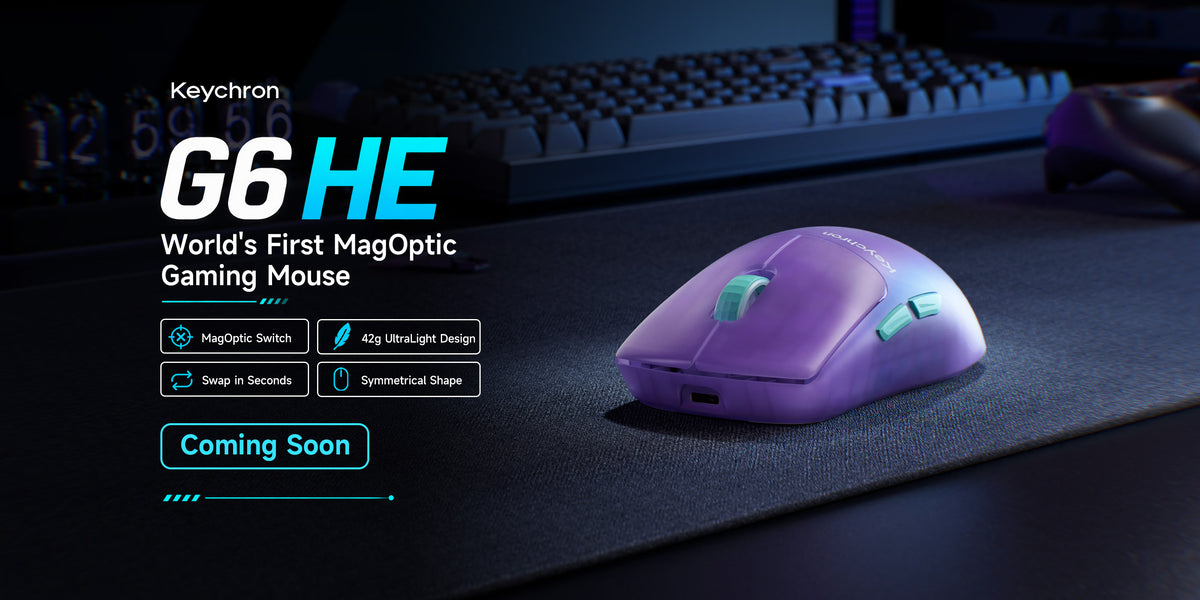 Keychron G6 HE New Zealand, MagOptical Gaming mouse.