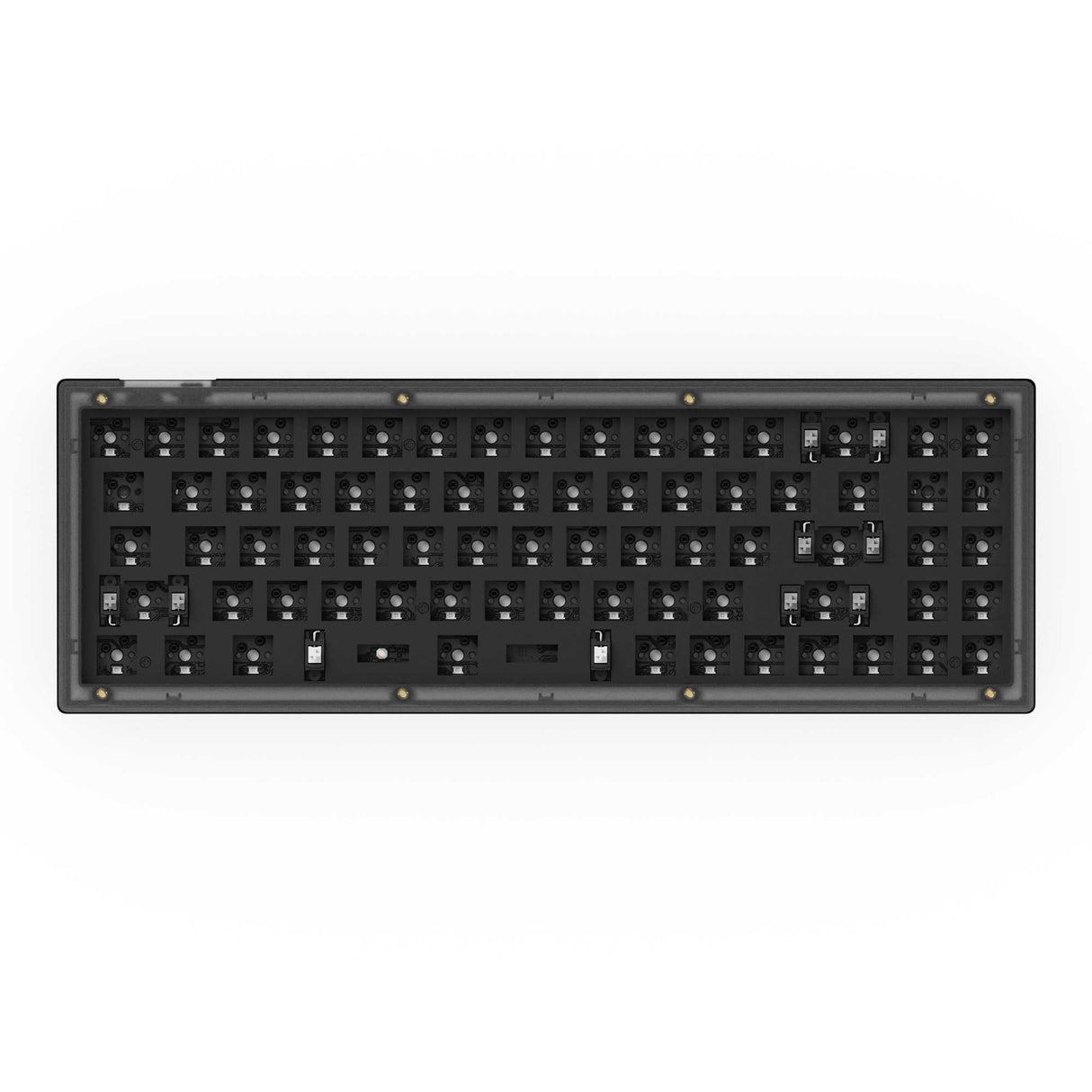 Keychron V7 QMK VIA custom mechanical keyboard 70 percent layout frosted black barebone for Mac Windows Linux RGB backlight