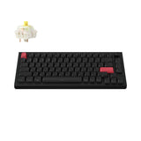 Keychron Q1 Max QMK VIA Wireless Custom Mechanical Keyboard 75% Layout Aluminum Black Side-Printed PBT Keycaps for Mac Windows Linux Gateron Jupiter Banana