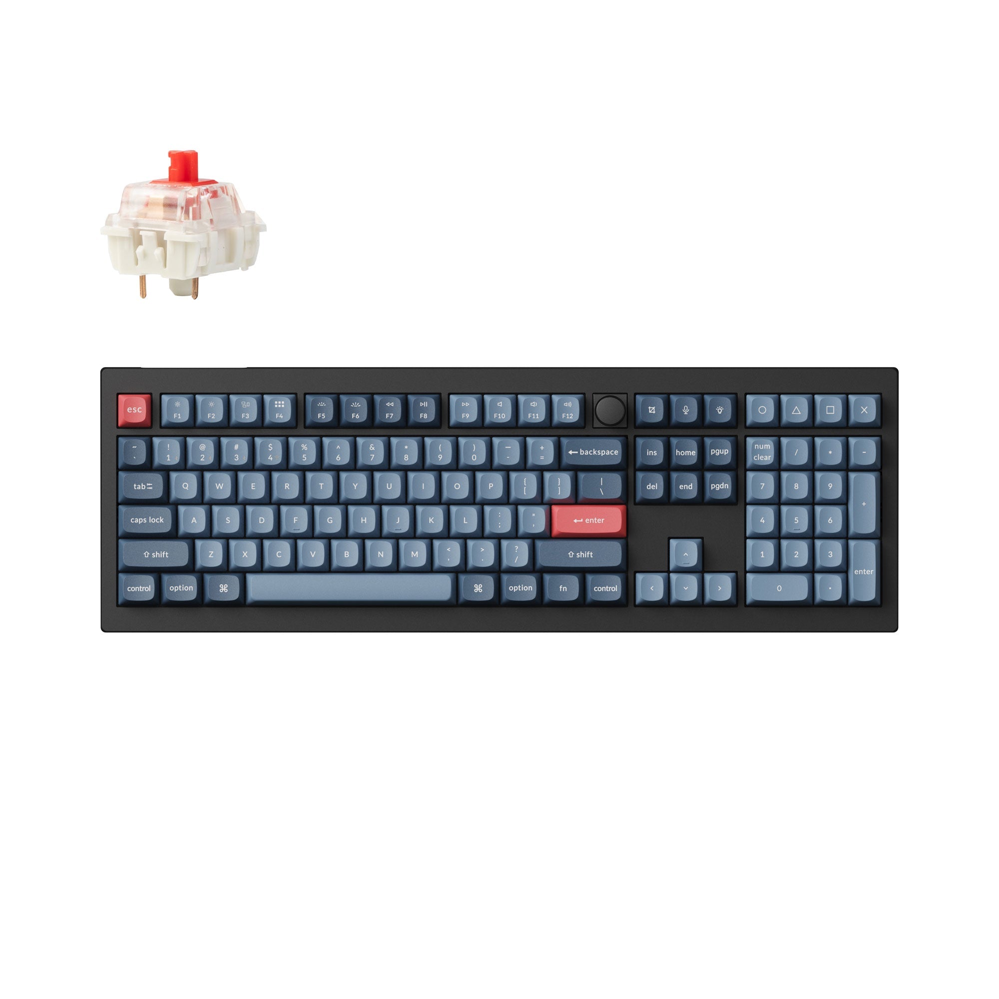 Keychron V6 MAX Gateron Jupiter赤軸 Keychron V6 Max QMK/VIA Wireless Custom Mechanical Keyboard