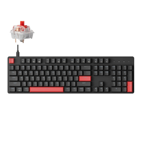 Lemokey X2 QMK Wired Mechanical Keyboard 100 Percent Layout Keychron Mechanical Red Switch