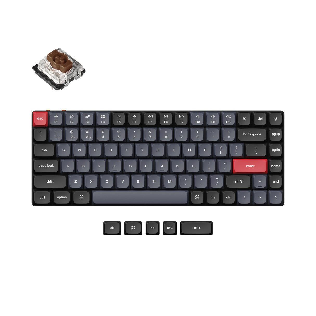 Keychron K3 Pro QMK/VIA ultra-slim custom mechanical keyboard 75% layout for Mac Windows Linux hot-swappable low-profile Gateron brown