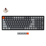 Keychron K4 Version 2 Hot-swappable Wireless Mechanical Keyboard, 100-keys layout for Mac Windows iOS with Gateron brown switch with type-C RGB or white backlight aluminum frame