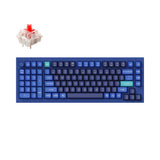 Keychron Q12 QMK VIA southpaw custom mechanical keyboard 96 percent full aluminum frame for Mac Window Linux fully assembled knob blue B Gateron G pro switch red