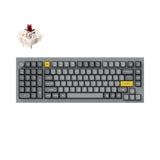 Keychron Q12 QMK VIA southpaw custom mechanical keyboard 96 percent full aluminum frame for Mac Window Linux fully assembled knob grey Gateron G pro switch brown