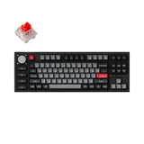 Keychron Q3 Pro QMK/VIA wireless custom mechanical keyboard tenkeyless layout full aluminum special edition black frame for Mac Windows Linux RGB hot-swappable K Pro switch red