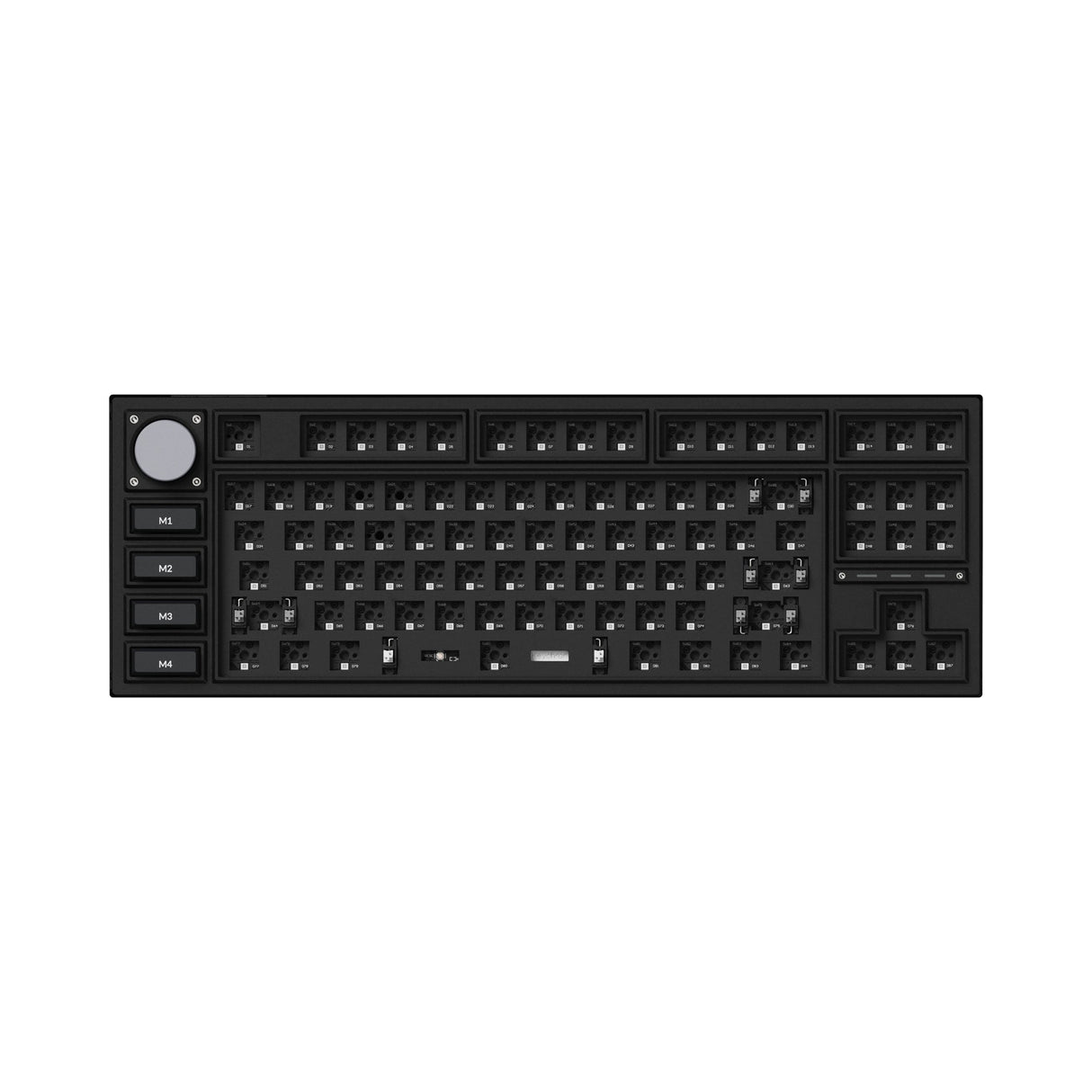 Keychron Q3 Pro QMK/VIA wireless custom mechanical keyboard tenkeyless layout full aluminum special edition black frame for Mac Windows Linux RGB hot-swappable barebone knob