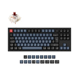 Keychron Q3 QMK VIA Custom Mechanical Keyboard Tenkeyless Full Aluminum Black Frame Knob German ISO DE Layout For Mac Windows Hot Swappable Gateron G Pro Brown