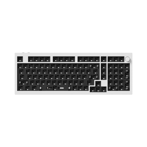 Keychron Q5 Pro QMK/VIA wireless custom mechanical keyboard 96 percent layout full aluminum white frame for Mac WIndows Linux with RGB backlight and hot-swappable barebone