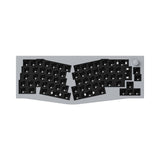 Keychron Q8 QMK VIA Custom Mechanical Keyboard Alice Layout Full Aluminum Frame For Mac Windows Linux ISO Layout Knob Barebone Grey