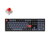 Keychron V6 Custom Mechanical Keyboard frosted black QMK/VIA full size layout hot-swappable