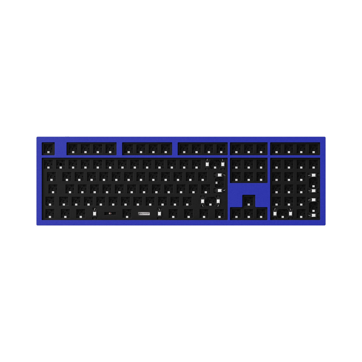 Keychron Q6 QMK VIA custom mechanical keyboard full size layout full aluminum frame for Mac Windows Linux Barebone navy blue