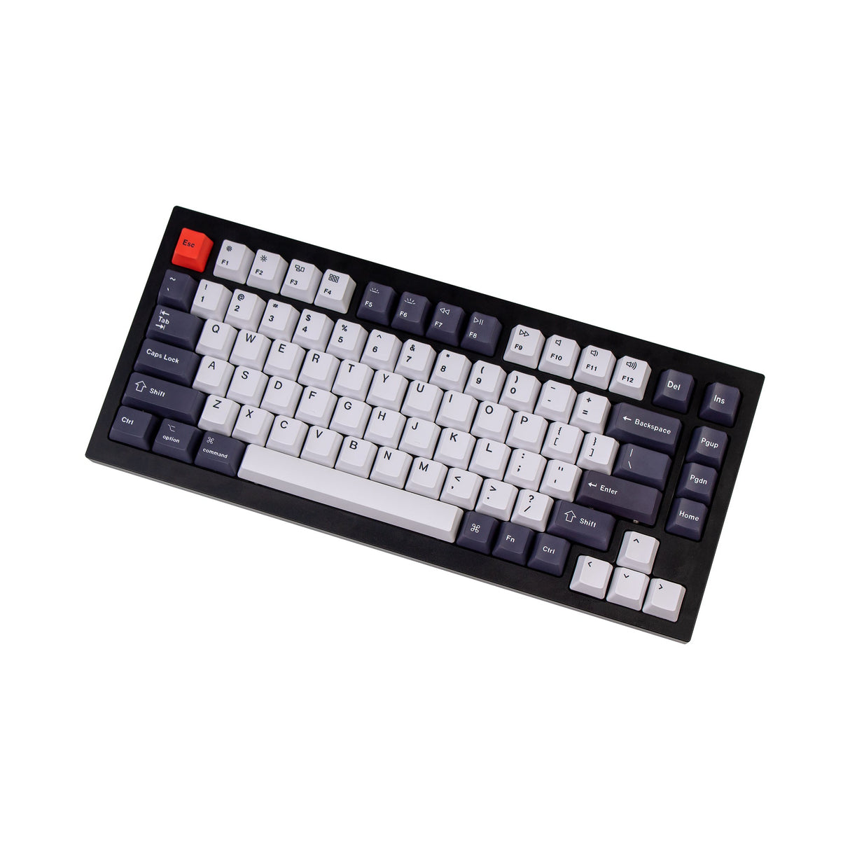 OEM Dye-Sub PBT Keycap Set - Bluish Black White